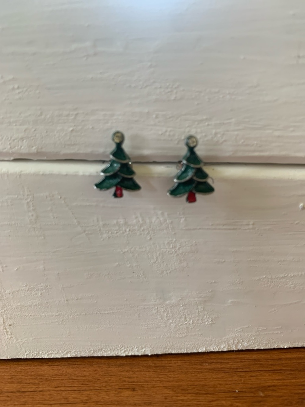 Festive Holiday Winter Christmas Stud Earrings Green Rhinestone Gem